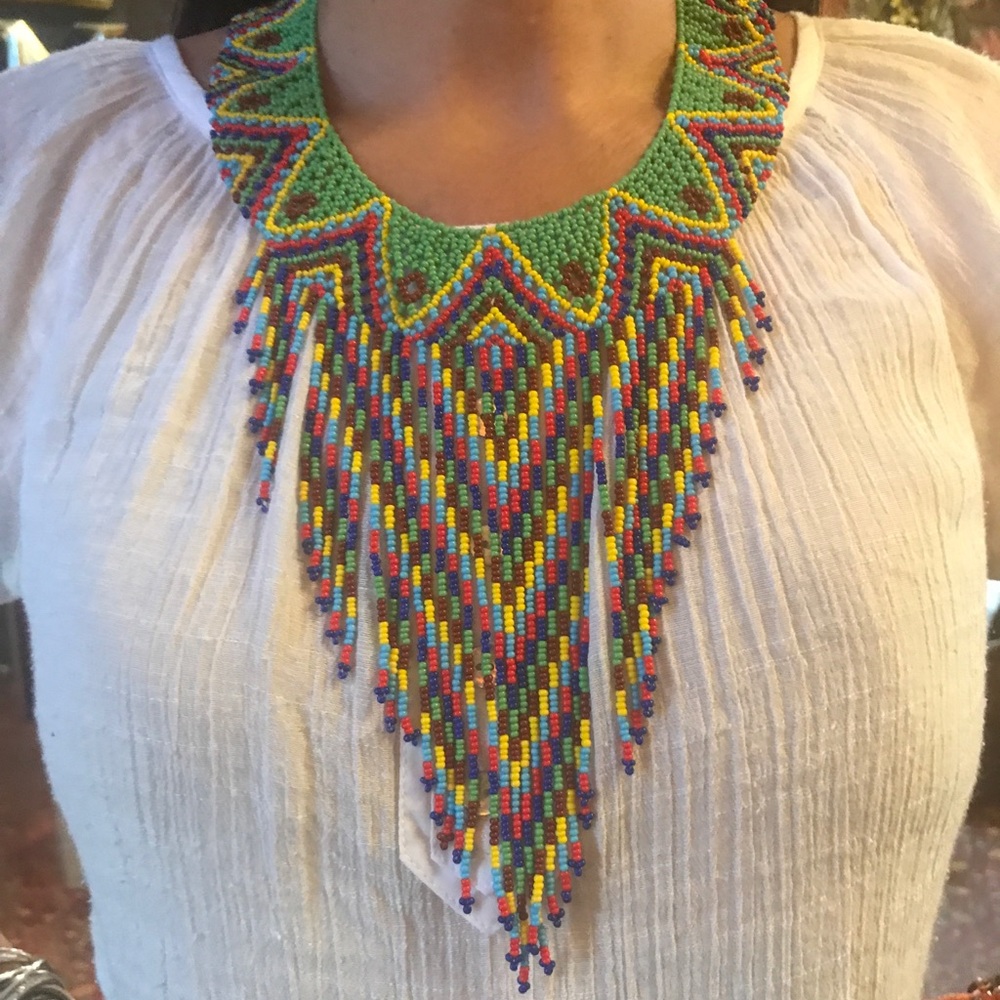 Green flecko necklace